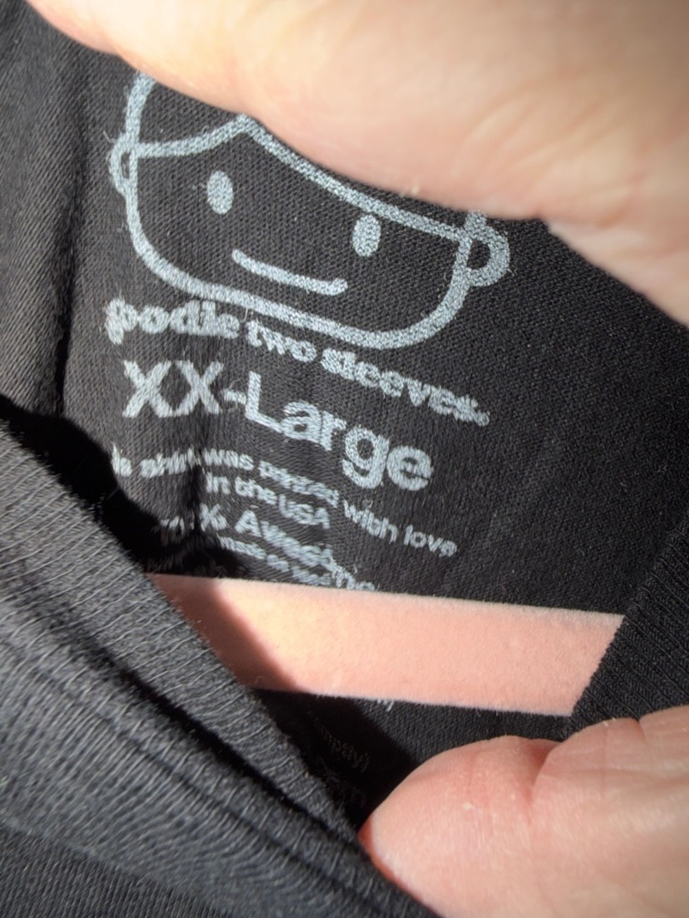 Goodie two sleeves Graphic Black Tee with Neon 'GRAAIINS' Cartoon Print xxl - Picture 3 of 5